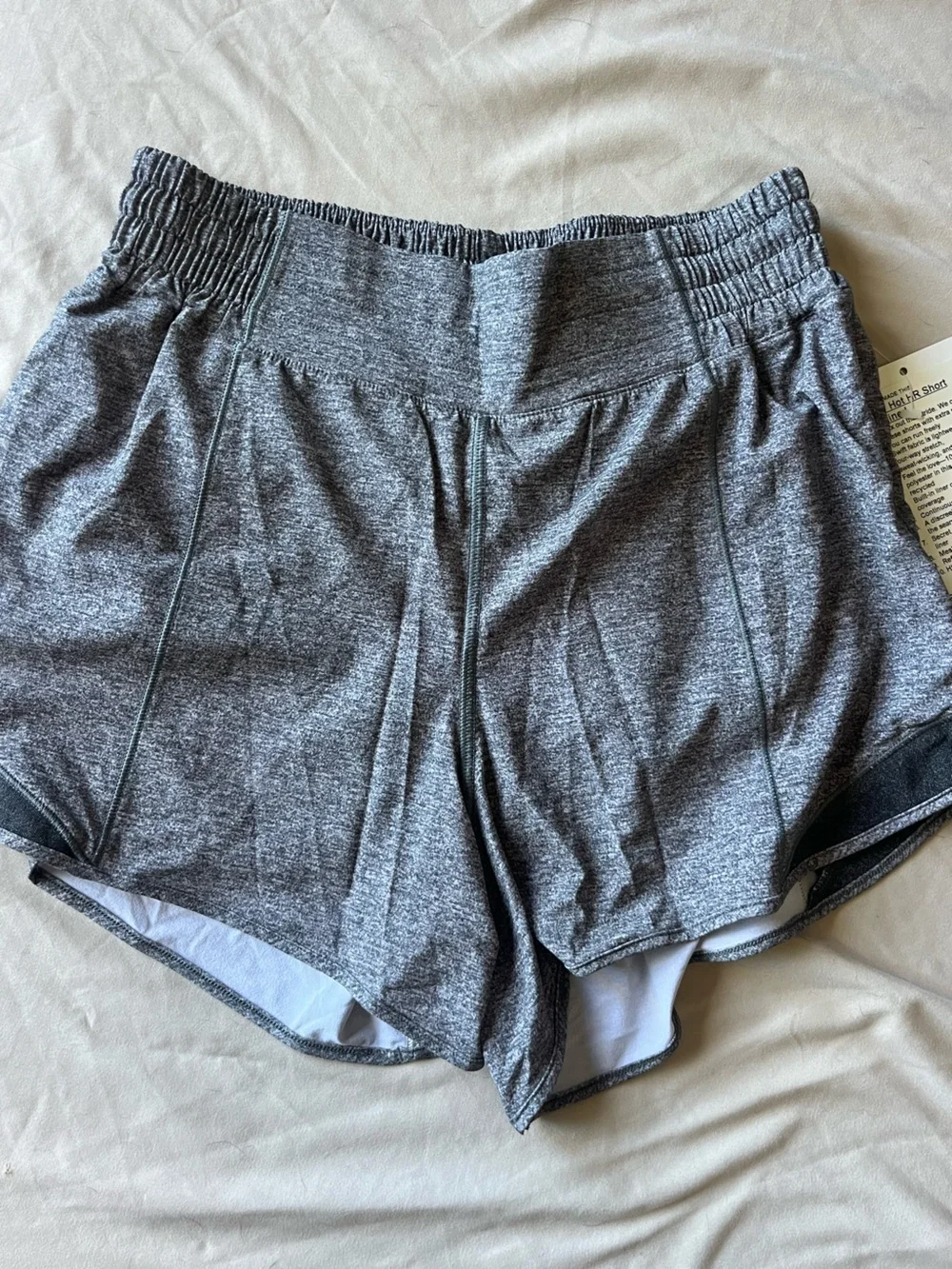 lululemon hotty hot shorts high rise 4” lined Heathered Gray